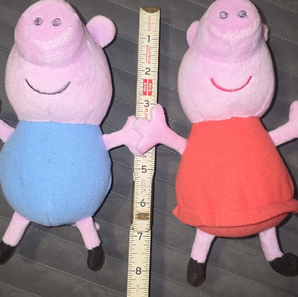 Peppa Pig And Friends‎ Lot Of 4 GUC Plushies 2= 11in 2 =7in Like New - Picture 13 of 13